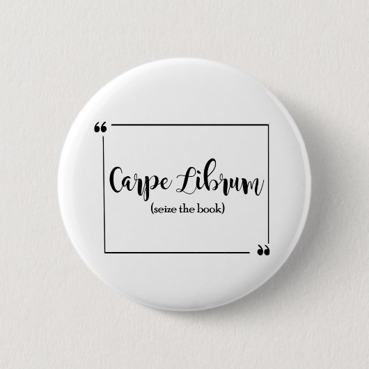 Carpe Librum Ronde Button 5,7 Cm (Voorkant)