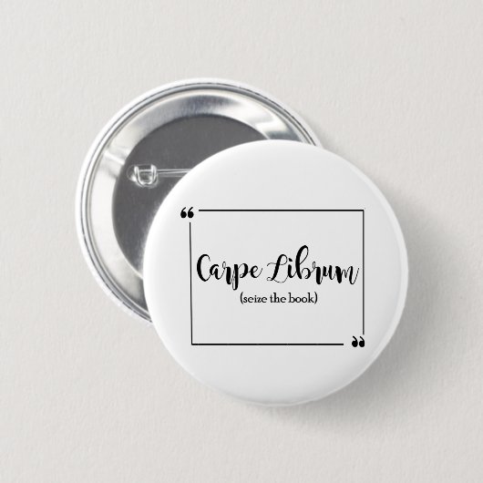 Carpe Librum Ronde Button 5,7 Cm (Voorkant /achterkant)