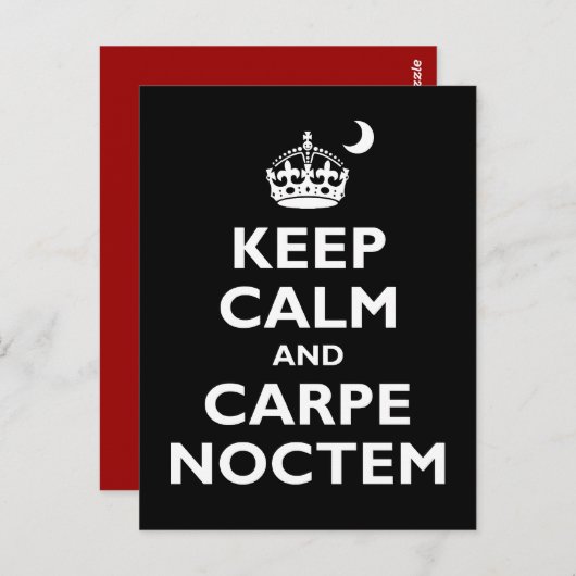 Carpe Noctem. Briefkaart (Voorkant / Achterkant)