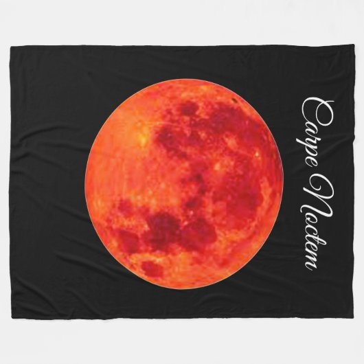 Carpe Noctem Large Fleece Blanket (Voorkant (Horizontaal))