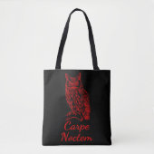 Carpe Noctem Owl Graphic Tote Bag (Voorkant)