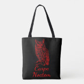 Carpe Noctem Owl Graphic Tote Bag (Achterkant)