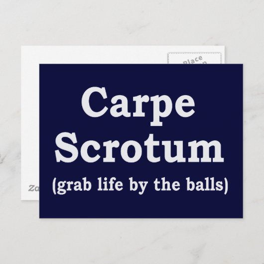 Carpe Scrotum Briefkaart (Voorkant / Achterkant)