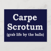Carpe Scrotum Briefkaart (Voorkant)