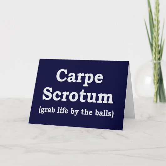 Carpe Scrotum Kaart (Voorkant)