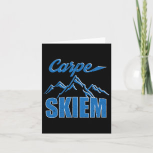 Carpe Skiem Shirt Funny Winterskiën Snowboarden Kaart