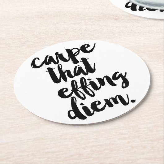 Carpe That Effing Diem Quote Onderzetters (Gebogen)