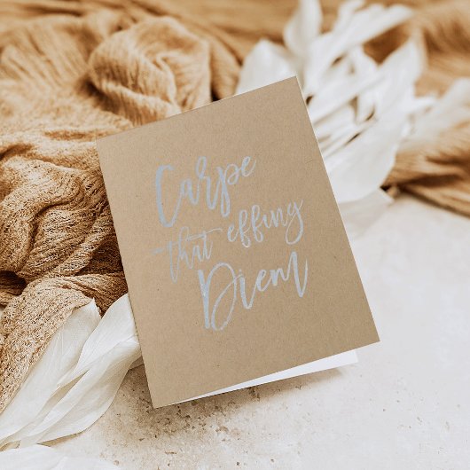 Carpe That Effing Diem | Zilver Folie Kaarten