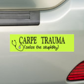 Carpe Trauma (neem de zuurgraad in) Bumpersticker (Op auto)