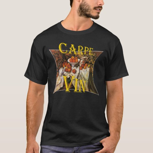Carpe Vin Vino Wine Zinfandel Tiki Bar Enoteca T-shirt (Voorkant)