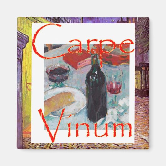 Carpe Vinum Vino Wijn Rood Wit Magneet (Voorkant)