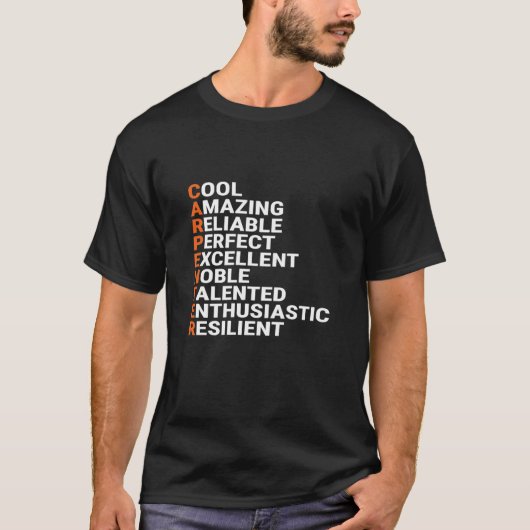Carpenter Acronym Cool Carpentry Premium T-shirt (Voorkant)