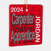 Carpenter Apprentice Extraordinaire CUSTOM Keramisch Ornament (Rechts)