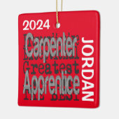 Carpenter Apprentice Extraordinaire CUSTOM Keramisch Ornament (Links)
