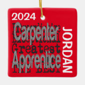Carpenter Apprentice Extraordinaire CUSTOM Keramisch Ornament (Voorkant)