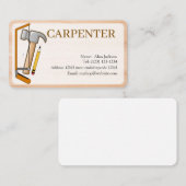 CARPENTER Business card editable Visitekaartje (Voorkant / Achterkant)