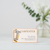 CARPENTER Business card editable Visitekaartje (Staand voorkant)