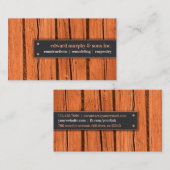 Carpenter Business Card Template Visitekaartje (Voorkant / Achterkant)