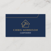 Carpenter Carpentry Modern QR Code Visitekaartje (Voorkant)