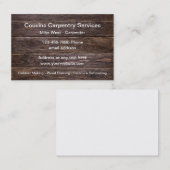 Carpenter Carpentry Services-Visitekaartjes Visitekaartje (Voorkant / Achterkant)