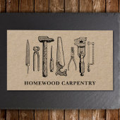 Carpenter Carpentry Tools Rustieke Kraft Visitekaartje