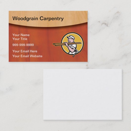 Carpenter Carpentry Visitekaartje (Voorkant / Achterkant)