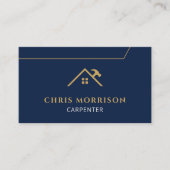 Carpenter Carpentry Wood Construction QR Code Visitekaartje (Voorkant)