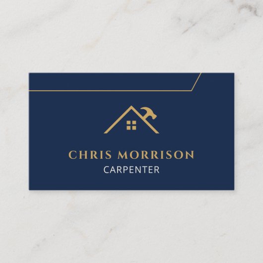 Carpenter Carpentry Wood Construction QR Code Visitekaartje (Voorkant)