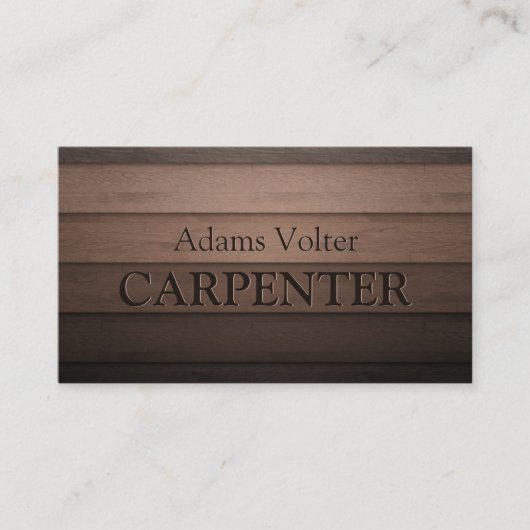 Carpenter Carpentry Woodwork Service Visitekaartje (Voorkant)