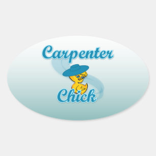 Carpenter Chick #3 Ovale Sticker