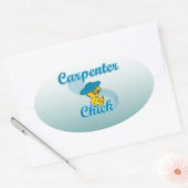 Carpenter Chick #3 Ovale Sticker (Envelop)