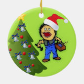 Carpenter Christmas Keramisch Ornament (Achterkant)
