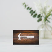 Carpenter Construction Professional Tool Wood Visitekaartje (Staand voorkant)