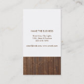 Carpenter Construction Woodwork Wood Builder Visitekaartje (Achterkant)