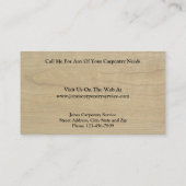 Carpenter Contractor Construction Business Card Visitekaartje (Achterkant)