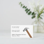 Carpenter Contractor Construction Business Card Visitekaartje (Staand voorkant)
