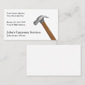 Carpenter Contractor Construction Business Card Visitekaartje (Voorkant / Achterkant)
