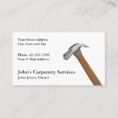 Carpenter Contractor Construction Business Card Visitekaartje (Voorkant)
