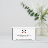 Carpenter Contractor Construction Business Card Visitekaartje (Staand voorkant)