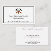 Carpenter Contractor Construction Business Card Visitekaartje (Voorkant / Achterkant)