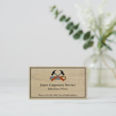 Carpenter Contractor Construction Business Card Visitekaartje (Staand voorkant)