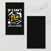 Carpenter Dad Craftsman Husband Handyman Visitekaartje (Voorkant / Achterkant)