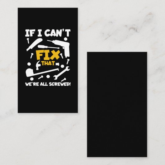 Carpenter Dad Craftsman Husband Handyman Visitekaartje (Voorkant / Achterkant)