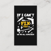 Carpenter Dad Craftsman Husband Handyman Visitekaartje (Voorkant)