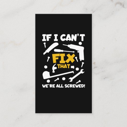 Carpenter Dad Craftsman Husband Handyman Visitekaartje (Voorkant)