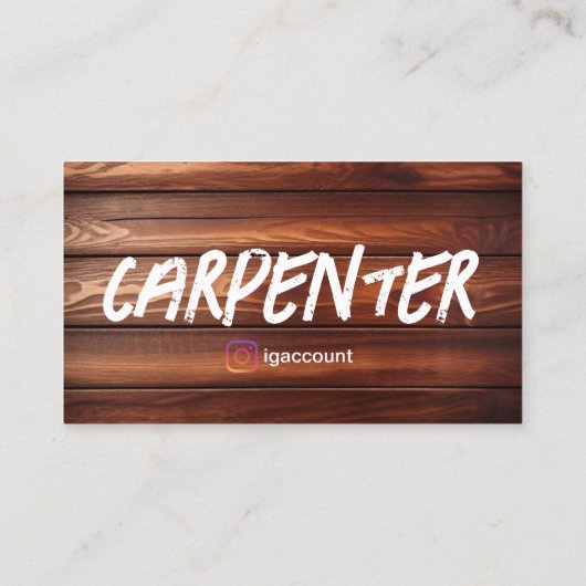 Carpenter Design Steekproefideeën Visitekaartje (Achterkant)