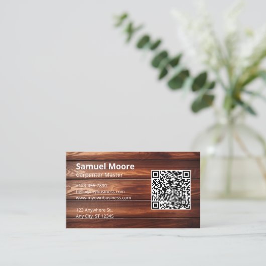 Carpenter Design Steekproefideeën Visitekaartje (Staand voorkant)