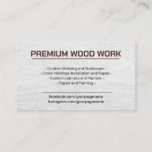 Carpenter diensten geometrische houten collage visitekaartje (Achterkant)