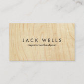 Carpenter en Handyman Plywood Carpentry Visitekaartje (Voorkant)