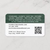 Carpenter Foto Logo Rustiek Houtkorrel Groen Moder Visitekaartje (Achterkant)